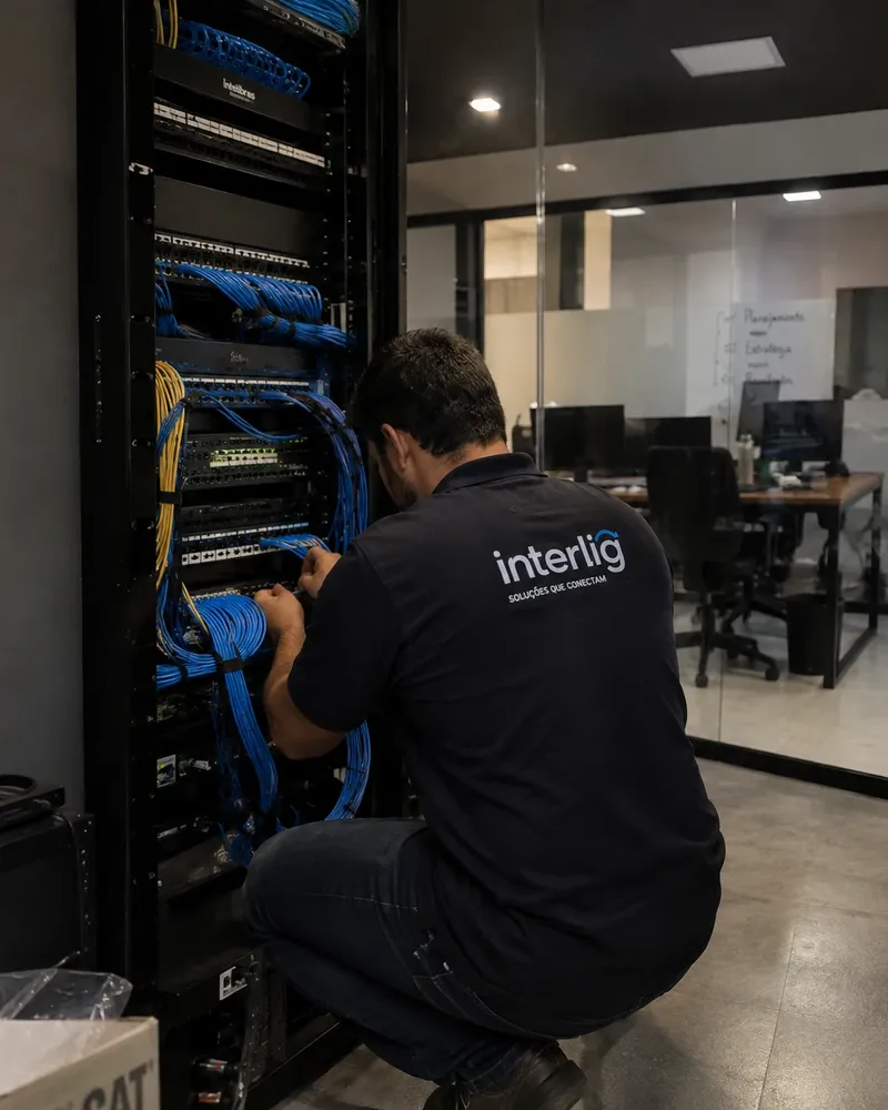 Enterprise network rack and structured cabling